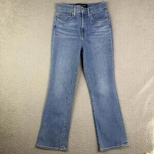 Veronica Beard Jeans Womens Sz 27x26 Blue Carly Kick Flare High Rise Zip Fly